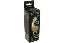 Лампа GAUSS LED Filament Свеча 5W E14 4100K диммируемая 103801205-D - фото 100204
