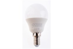Лампа GAUSS LED Elementary Шар 10W 750lm E14 6500K 53130 - фото 100938