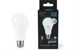 Лампа GAUSS LED A60 12W 1200Lm 6500K E27 102502312 - фото 101108