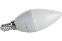 Лампа светодиодная EUROLUX LL-E-C37-6W-230-4K-E14 арт.76/2/4 - фото 101455