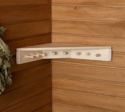 Полка- вешалка угловая Соната! 8 крючков, 40*40*9см 2187185 - фото 101703