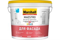 Краска водоэмульсионная MARSHALL MAESTRO фасадная акриловая BC 2,5л 5251965 - фото 101836