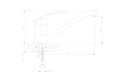 Смеситель Decoroom одноручный для кухни с поворотным изливом хром DR68018 - фото 102018