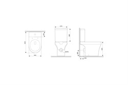 Унитаз-компакт DAMIXA Skyline безободковый с сиденьем микролифт DX35C8600SC - фото 102226