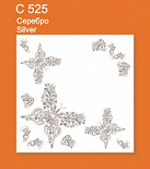 Плита потолочная Шелк (серебро) С525 (1уп-42 м.кв.) - фото 104118