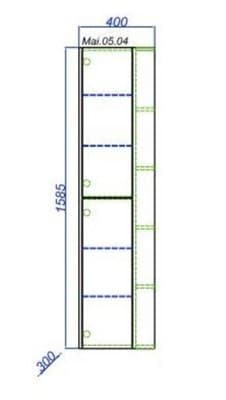 Пенал AQWELLA для ванной комнаты подвесной Майами П4 Mai.05.04 - фото 10500