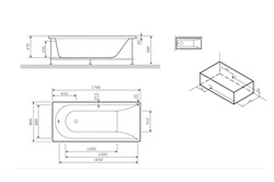 Панель фронтальная AM.PM Spirit для ванны 180*80 W72A-180-080W-P2 - фото 106057