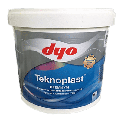 Краска водоэмульсионная DYO TEKNOPLAST шелковисто-мат. 2,5л - фото 10717
