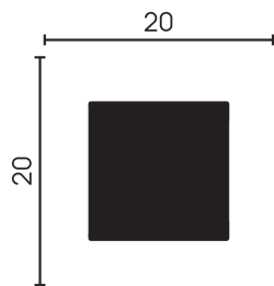 Рейка DECOR декоративная 20*20*3000мм/60 622-83SH - фото 108551