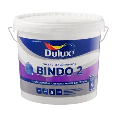Краска водоэмульсионная Dulux Bindo 2 глубокоматовая 2,5л 5232853 - фото 10900