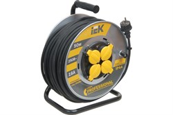 Катушка ИЭК Professional УК50 с т/з 4 места 2Р+PЕ/50м КГ 3*1,5мм2 IP44 WKP16-16-04-50-44 - фото 109447