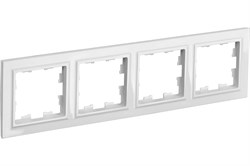 Рамка BRITE 4-ая белая BR-M42-K01 - фото 109603