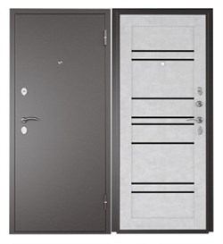 Дверь металлическая ТИТАН-2050/860/L 8С бетон снежный/графит - фото 111107