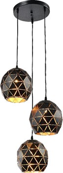 Светильник TEKAVIZE подвесной SY2079-3BK BLACK E27 150-18256 - фото 117025