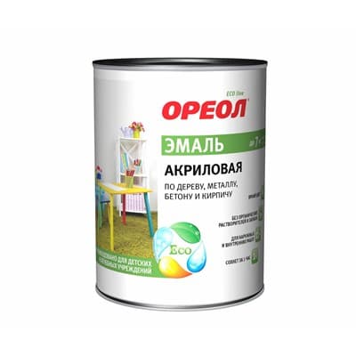 Эмаль ОРЕОЛ акрил зеленая 0,9кг 5656 - фото 11782