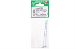 Саморезы СТРОЙБАТ универсальные оцинк. 6,0х100 (2 шт) 36711 - фото 118096