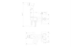 Смеситель LEMARK СОЛО с гигиеническим душем встраиваемый, черный LM7165BL - фото 118355