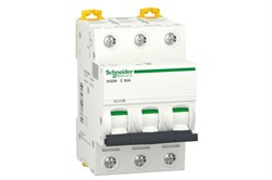 Автомат выкл-ль SCHNEIDER ELECTRIC Acti9 iK60N 3П 50А С A9K24350 - фото 119799