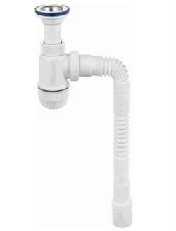 Сифон МИНИ гофрированный 1 1/2*63, с гофротрубой 40/50*1200мм VG-328 - фото 119986
