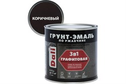 Грунт-эмаль DALI графитовая по ржавчине коричневый 0,75л - фото 120491