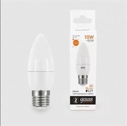 Лампа GAUSS LED Elementary Свеча 10W 750lm E27 3000K 30210 - фото 120662
