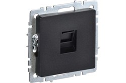 Розетка BRITE компьютерная RJ45 кат.5E чёрная BR-K10-1-K02 - фото 121187