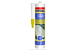 Силикон SOUDAL нейтральный санитарный бесцветный 280мл - фото 121814