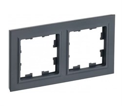 Рамка BRITE 2-ая графит BR-M22-K53 - фото 121921