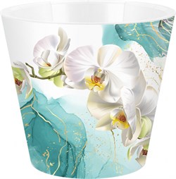 Горшок для цветов InGreen London Orchid Deco D160мм 1,6л, дренаж.вставка,голубая орхидея IG619610520 - фото 122076