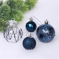 Набор шаров СЕРПАНТИН Winter magic 6см+4см(24 предмета) Сапфир 201-3123 - фото 122467