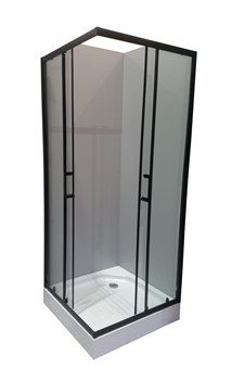 Душевая кабина EBATH SGL-3002B 800*800*1950 Черный с поддоном - фото 122785