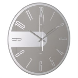 Часы настенные РУБИН Девять зеркало+ матовое покрытие d-39см, открытая стрелка 4041-015 - фото 126420