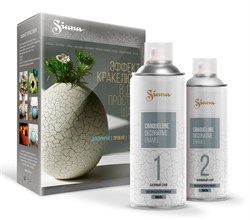Аэрозоль CERTA эффект кракелюра, базовый слой-серебро, финишный слой-белый - фото 126862