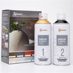 Аэрозоль CERTA эффект кракелюра, базовый слой-золото, финишный слой-черный - фото 126880