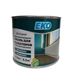 Эмаль РАДУГА EKO Enamel для радиаторов отопления и металла 0,5 кг - фото 127101
