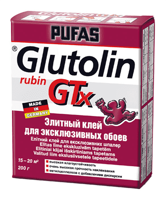 Клей PUFAS GLUTOLIN GTX RUBIN элитный для эксклюзив. обоев 200 гр - фото 12725