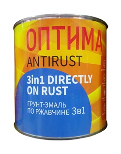Грунт-эмаль ОПТИМА по ржавчине 3в1 серая 2,7 кг - фото 129731