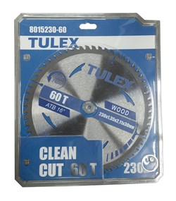 Диск TULEX пильный ЧИСТЫЙ РЕЗ, по дереву, 230х30мм, 60Т 8015230-60 - фото 129836