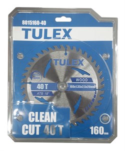 Диск TULEX пильный по дереву, 160х20мм, 40Т 8015160-40 - фото 129841