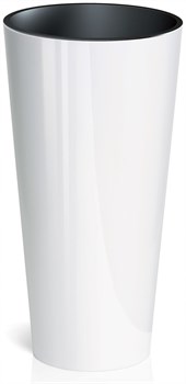 Горшок цветочный TUBUS глянцевый белый DTUS400S-S449 - фото 131204