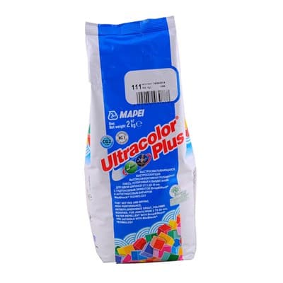 Затирка для швов MAPEI ULTRACOLOR PLUS 111" (2кг) 6011102 - фото 13124