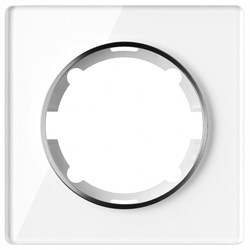 Рамка ONEKEYELECTRO стеклянная одинарная белая 2E52101300 - фото 131256