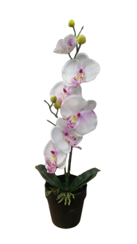 Цветок искусственный Орхидея в горшке 20*10*47см 317002690 - фото 131631