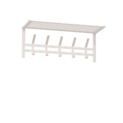 Вешалка с полкой ТОРОНТО 21 hanger with shelf белый ВСПТ 21Б - фото 132709