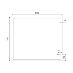 Зеркало IDDIS Brick 80 для ванной комнаты BRI8000i98 - фото 136481