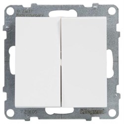 Выключатель LEGRAND SUNO 2-кл 10A 250В белый 721105 - фото 136974