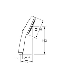 Душ ручной GROHE Vitalio Comfort 110 2 режима струи 26397001 - фото 138480