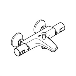 Смеситель GROHE Precision DN 15 для ванны, термостат, черный матовый 345982430 - фото 138969