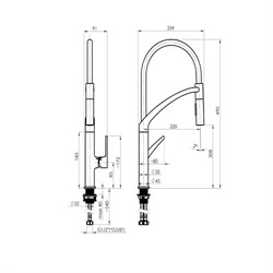 Смеситель RUBINETA UIltIma-50 (BK) для кухни UL50068 - фото 139066