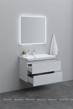 Тумба подвесная AQUANET Вега 80 2 ящика, белый глянец 308334 - фото 140576